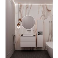 ЗОВ Тумба под умывальник Дион 70 D70LWP0M9003MKV5-LDSPG (антрацит/белый матовый) Image #14