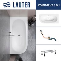 Lauter Bliss 180 P 21201082P (с ножками и сифоном 21Y11010 хром)