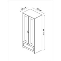 Mio Tesoro Сириус 2-х створчатый 1 ящик 2.02.01.020.5 (дуб венге) Image #5