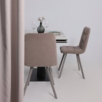 Lepremo AV 2119 МДФ+керамика раздвижной 1200-1800x800 (белый глянцевый Pandora/черный) Image #17