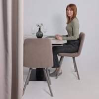 Lepremo AV 2119 МДФ+керамика раздвижной 1200-1800x800 (белый глянцевый Pandora/черный) Image #19