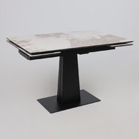 Lepremo AV 2119 МДФ+керамика раздвижной 1200-1800x800 (белый глянцевый Pandora/черный) Image #2