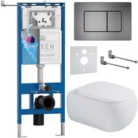 Roxen Titan в комплекте с инсталляцией StounFix Dual Fresh 6 в 1 967224 кнопка: оружейная сталь)
