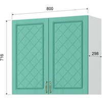 Mio Tesoro Модена ШВ 800 (белый/дуб бирюзовый) Image #4