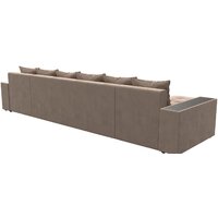 Лига диванов Дубай полки справа (велюр бежевый) Image #9