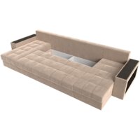 Лига диванов Дубай полки справа (велюр бежевый) Image #6