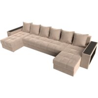 Лига диванов Дубай полки справа (велюр бежевый) Image #5