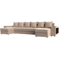 Лига диванов Дубай полки справа (велюр бежевый)