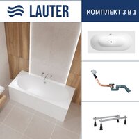 Lauter Ava 180 21208080 (с ножками и сифоном 21Y11030 хром) Image #1