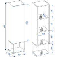 Lauter Шкаф-полупенал Навесной Lea (белый глянец) Image #8