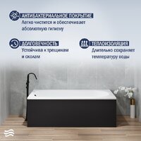 Ванна Lauter Haven 160x75 21202006 (с ножками, лицевым черным и торцевым экраном) - Превью изображения №5 — Интернет-Магазин TECNO.BY