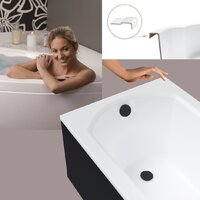 Ванна Lauter Haven 160x75 21202006 (с ножками, лицевым черным и торцевым экраном) - Превью изображения №6 — Интернет-Магазин TECNO.BY