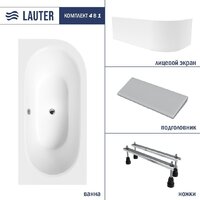Lauter Bliss 160 L 21201061L (с ножками/серый подголовн/белый лицевой экран)