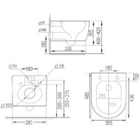 Roxen Antares Black в комплекте с инсталляцией StounFix Dual Fresh 6 в 1 868551 (кнопка: белый глянцевая) Image #15