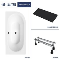 Lauter Bliss 150х75 L 21201051L (с ножками и черным подголовником)