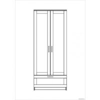 Mio Tesoro Сириус 2-х створчатый 1 ящик 2.02.01.240.5 (дуб венге) Image #4