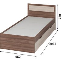 Кровать Тащи в дом Гармония КР608 90х200 (ясень-шимо/светлый/темный) - Превью изображения №5 — Интернет-Магазин TECNO.BY