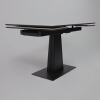 Lepremo AV 2119 МДФ+керамика раздвижной 1200-1800x800 (белый глянцевый Carla Larkin/черный) Image #4