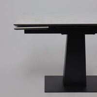 Lepremo AV 2119 МДФ+керамика раздвижной 1200-1800x800 (белый глянцевый Carla Larkin/черный) Image #9