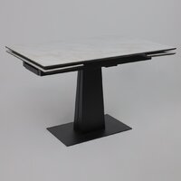 Lepremo AV 2119 МДФ+керамика раздвижной 1200-1800x800 (белый глянцевый Carla Larkin/черный) Image #2