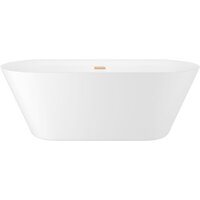 Wellsee Cute Twin R 168x75 23840104R (отдельностоящая ванна белый глянец, экран, ножки, сифон-автомат золото)