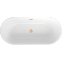 Wellsee Cute Twin R 168x75 23840104R (отдельностоящая ванна белый глянец, экран, ножки, сифон-автомат золото) Image #4