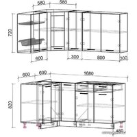 Интерлиния Мила 12x17 без столешницы (серебристый/антрацит) Image #2