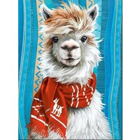 Молли Лама в шарфе 40x50 FHR0592