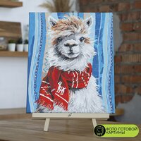 Молли Лама в шарфе 40x50 FHR0592 Image #5