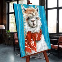 Молли Лама в шарфе 40x50 FHR0592 Image #2