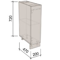 Артём-Мебель 200мм СН-114.140 (ДСП бетон спаркс) Image #3