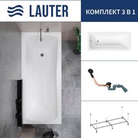 Lauter Bianca 150 21207150 (с каркасом и сифоном 21Y11021 матовый черный)