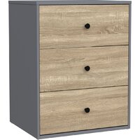 Mio Tesoro Мини 3 ящика 2.07.03.060.13 (серый/сонома)