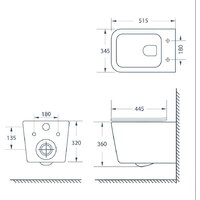 Унитаз подвесной Lauter Magdeburg 21103EC + I012709 + I090251 (черный матовый с кнопкой смыва хром глянцевый) - Превью изображения №19 — Интернет-Магазин TECNO.BY
