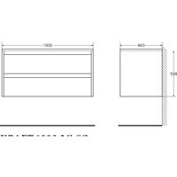  BelBagno Тумба под умывальник Kraft-1000-2C-SO-RT (rovere tabacco) - Превью изображения №3 — Интернет-Магазин TECNO.BY