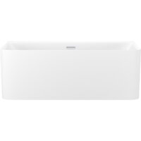 Wellsee Clermont 150x73 28260101R (пристенная ванна белый глянец, экран, ножки, сифон-автомат хром)
