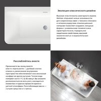 Wellsee Clermont 150x73 28260101R (пристенная ванна белый глянец, экран, ножки, сифон-автомат хром) Image #5