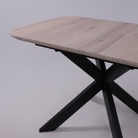 ОКА Вейв 120-160x80x75 (дуб беленый/черный) Image #25