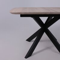 ОКА Вейв 120-160x80x75 (дуб беленый/черный) Image #24