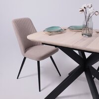 ОКА Вейв 120-160x80x75 (дуб беленый/черный) Image #13