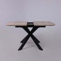 ОКА Вейв 120-160x80x75 (дуб беленый/черный) Image #5