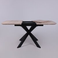 ОКА Вейв 120-160x80x75 (дуб беленый/черный) Image #7