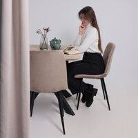 ОКА Вейв 120-160x80x75 (дуб беленый/черный) Image #17