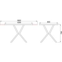 ОКА Вейв 120-160x80x75 (дуб беленый/черный) Image #21