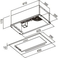Кухонная вытяжка Weissgauff BOX 450 PB BL - Превью изображения №2 — Интернет-Магазин TECNO.BY