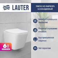Lauter Square 214903 с кнопкой 219701E (круглая, хром)