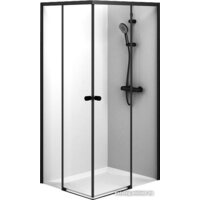 AM.PM X-Joy Square Slide 120x90 W94G-403-12090-ВТ (черный/прозрачное стекло) Image #1