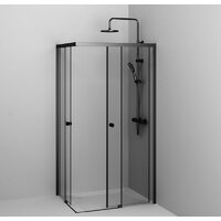 AM.PM X-Joy Square Slide 120x90 W94G-403-12090-ВТ (черный/прозрачное стекло) Image #6