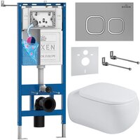 Roxen Titan в комплекте с инсталляцией StounFix Dual Fresh 6 в 1 967221 (кнопка: хром матовая)