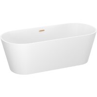 Wellsee Shell 180x80 28170404R (отдельностоящая ванна белый глянец, экран, ножки, сифон-автомат золото) Image #2